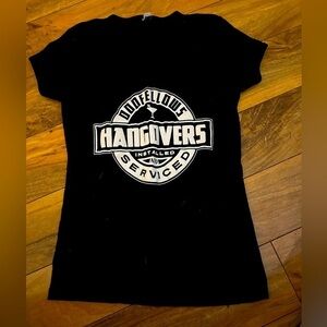 Black “Oddfellows - Hangovers Installed and Serviced” SS Tee, 100% Cotton - EUC
